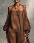 Fenny -- Strapless jumpsuit met mouwen