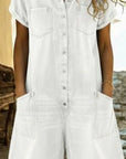 Tine | Spijkerjumpsuit met knoopsluiting aan de voorkant