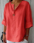 Luny - Casual V-Hals Blouse