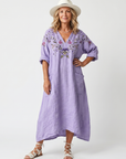 Tavi | Bloemen Oversized Pocket Midi Jurk