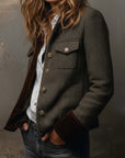 Dolores | Blazer van Sarga met Contrasterende Bies