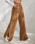 Moniek - Geribbelde Effen Kleur Casual Broek