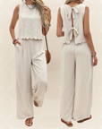 Brigitte - Tweedelige set met mouwloze top en broek
