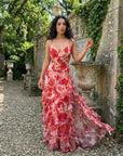 Cyranne - Maxi jurk met bloemenprint en volants