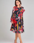 Florida – Elegante bloemenjurk