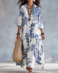 Suzanne - Bohemian maxi jurk met Knopen