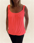 Lies | Geplooide echte relaxte mouwloze top