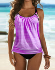 Augustus - Effen Tankini met Luipaardpatroon