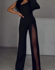 Melanie - Moderne jumpsuit met wijde pijpen