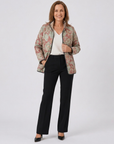 Pauline | Gewatteerde Damas Jas Terracotta