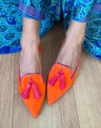 Portia™ |Boho-moccasins met franjes