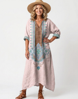 Kenza | Designer Paneel Relaxed Pocket Midi Jurk