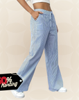 Manon – Comfortabele wide leg broek met strepen
