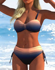 Bikini Kleurverloop Patroon Met Koord