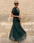 Luisa | Elegante lange feestjurk met V-hals