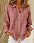 Linde | Blauw wit geruite blouse