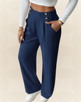 Anita - Fijne rechte Casual broek met mooie details