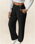 Anita - Fijne rechte Casual broek met mooie details