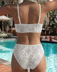 Bikini Metalen Ring Kant Uitsnijding Effen