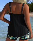 By Esmee® | Gestreepte Tankini met Twee Delige Strandshort