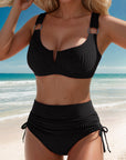 Twee-delig badpak met hoge taille