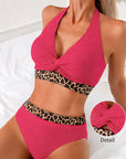Bikini Geribbeld Leopard Kleurblok