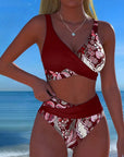Bikini Contrastkleur Mode Bloem