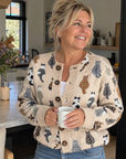 Charlotte™ | Gezellige Kattenprint Cardigan