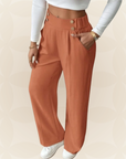 Anita - Fijne rechte Casual broek met mooie details
