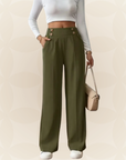 Anita - Fijne rechte Casual broek met mooie details