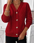 Aileen | Vintage kabelgebreide buttoncardigan
