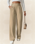 Anita - Fijne rechte Casual broek met mooie details