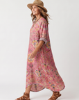 Tilda | Abstracte Print Relaxed Pocket Midi Dress