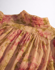 Rosario | Lange Bloemenjurk in Chiffon