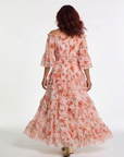 Rosalie | Maxi-jurk met Bloemenprint en Schouderloze Mouwen