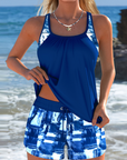 Tankini Mode Tie-Dye Top met Shorts