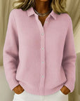 Katrina | Textured Knit Button Cardigan