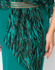 Jolanda - Chique knielange Chiffon Jurk