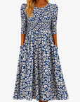 Daisy - Blauwe Tuin Pocket Maxi Jurk