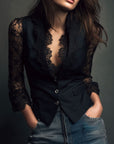 Teresa | Blazer met Semi-doorzichtige Mouwen