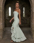 Xyrelle - Maxi jurk zonder mouwen met split en ruffles