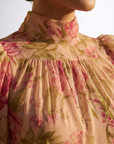 Rosario | Lange Bloemenjurk in Chiffon