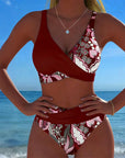 Bikini Contrastkleur Mode Bloem
