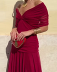 Luisa | Elegante lange feestjurk met V-hals