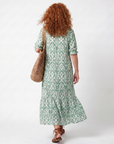 Ilara | Patroon V-hals Tassel Midi-jurk