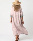 Kenza | Designer Paneel Relaxed Pocket Midi Jurk