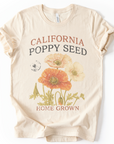 Papaverzaad, Vervaagde Vintage Print - Bella Canvas Super Zachte Standaard Fit T-shirt