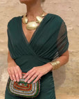 Luisa | Elegante lange feestjurk met V-hals