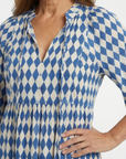 Elodie | Jurk met diamanten patroon en volantrok