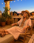 Kenza | Designer Paneel Relaxed Pocket Midi Jurk